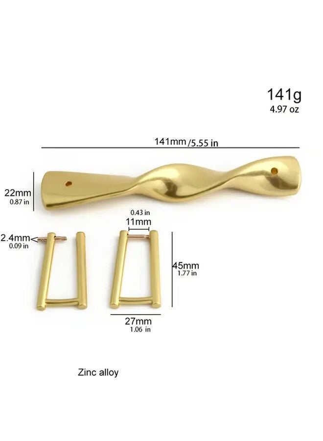 Fish Shaped Metal Purse Handle With D Buckle 3 Pieces Set Style3 DIY Wallet Making Supplies - Image 4